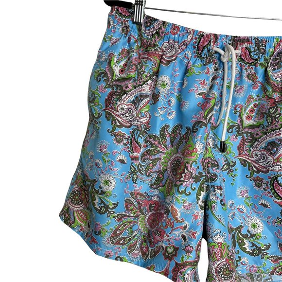 98 Coast Av. Men's Drawstring Swim Trunks Multicolor Paisley Mesh Lined XXXL - Picture 5 of 11